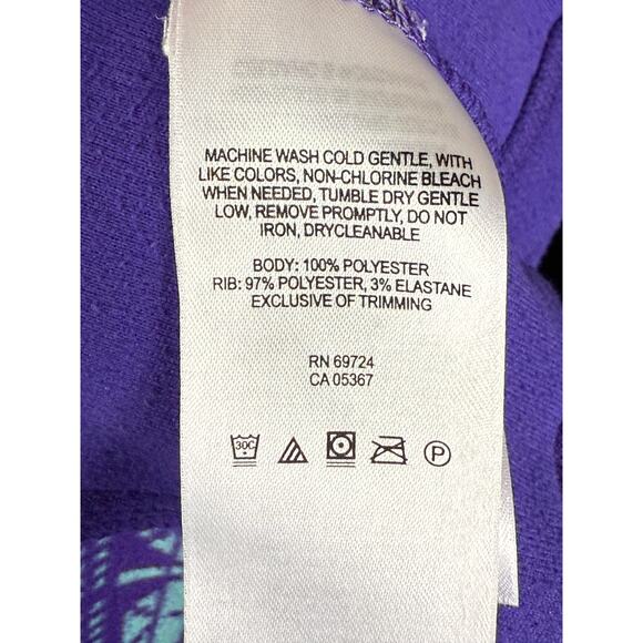 Columbia‎ Sportswear Sweatshirt Fleece Geometric Winter Print Blue Womens XL GUC - Picture 4 of 7